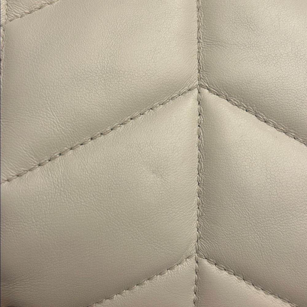 Saint Laurent Cream Quilted Loulou Toy Puffer Crossbody with Gold Hardware - Picture 12 of 15